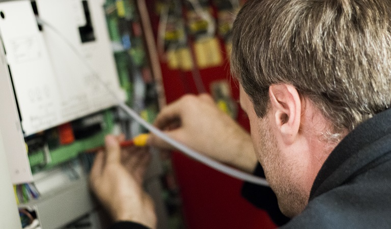 technician in safety gear